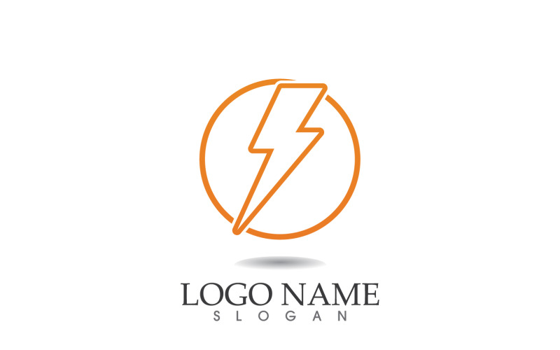 Thunderbolt lightning power logo vector v4 Logo Template