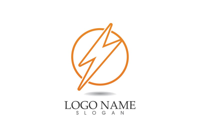 Thunderbolt lightning power logo vector v7 Logo Template