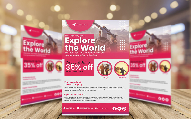 Travel Company Flyer Template 1 Corporate Identity
