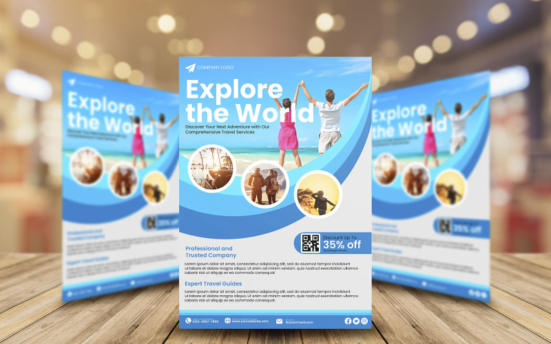 Travel Company Flyer Template 2 Corporate Identity