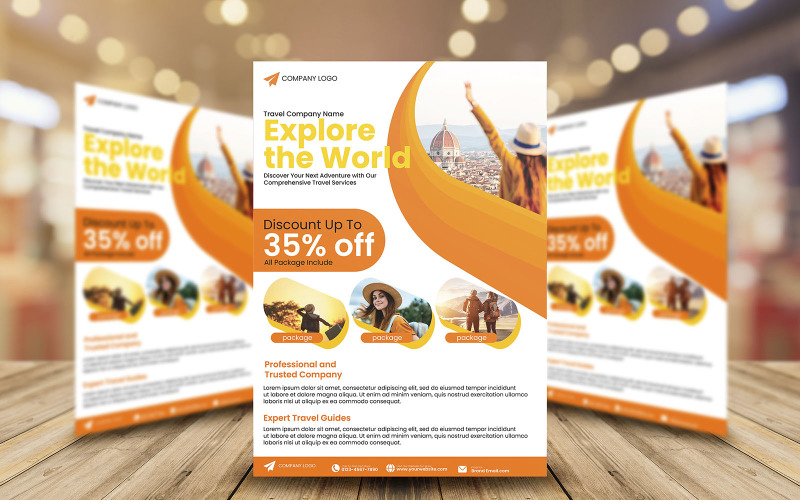 Travel Company Flyer Template Corporate Identity