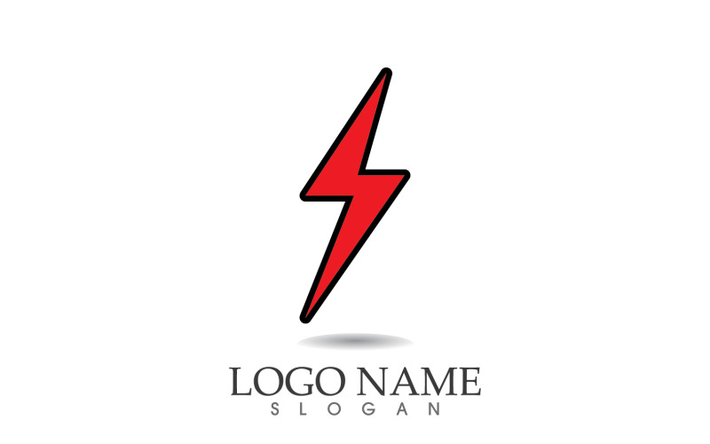 Thunderbolt lightning design logo vector version 10 Logo Template