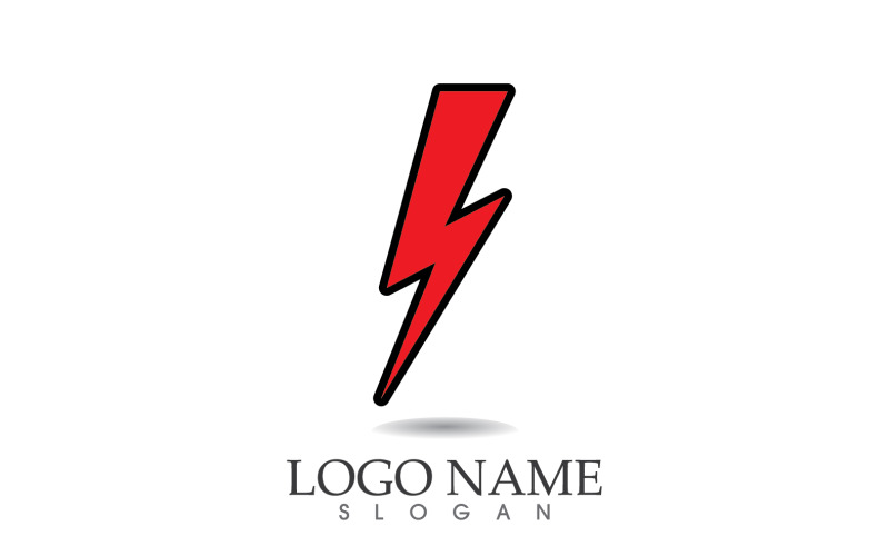 Thunderbolt lightning design logo vector version 11 Logo Template