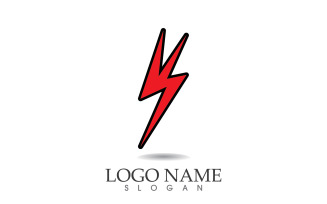 Thunderbolt lightning design logo vector version 12
