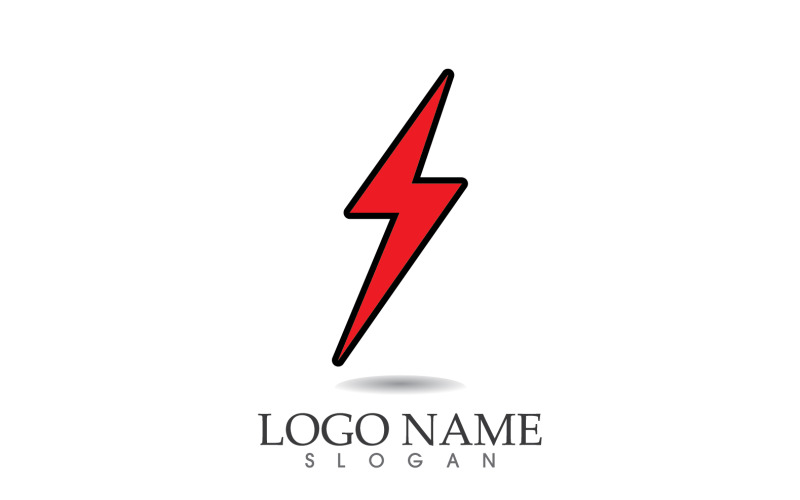 Thunderbolt lightning design logo vector version 13 Logo Template