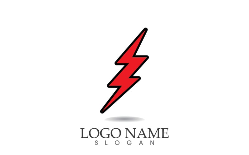Thunderbolt lightning design logo vector version 14 Logo Template