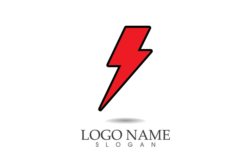 Thunderbolt lightning design logo vector version 15 Logo Template