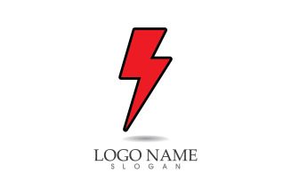 Thunderbolt lightning design logo vector version 17