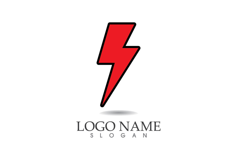 Thunderbolt lightning design logo vector version 17 Logo Template