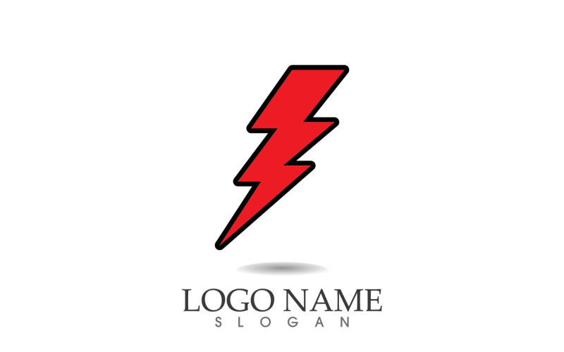 Thunderbolt lightning design logo vector version 18 Logo Template