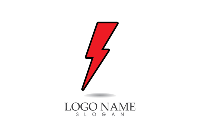 Thunderbolt lightning design logo vector version 19 Logo Template