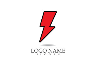 Thunderbolt lightning design logo vector version 1