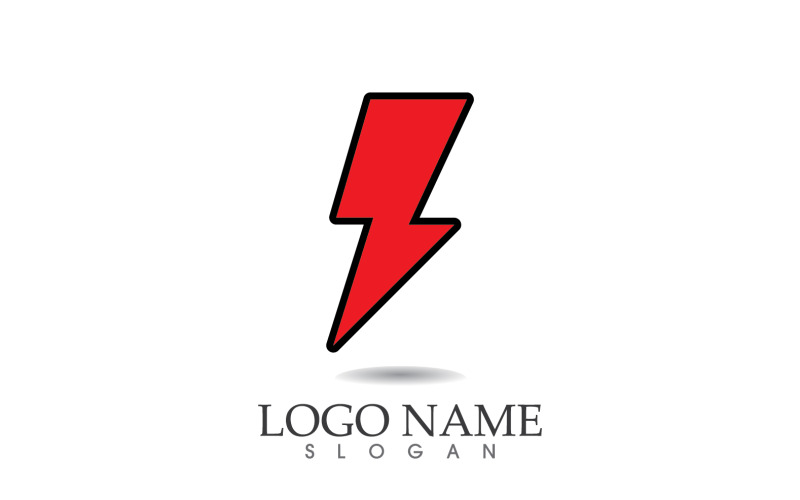 Thunderbolt lightning design logo vector version 1 Logo Template