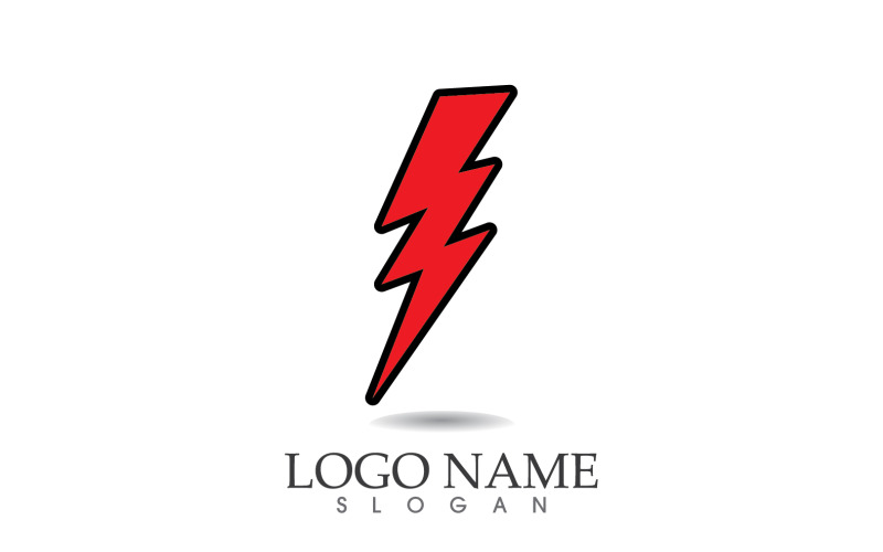Thunderbolt lightning design logo vector version 20 Logo Template