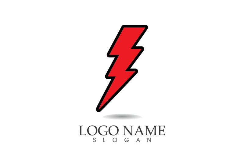 Thunderbolt lightning design logo vector version 23 Logo Template