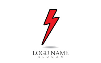 Thunderbolt lightning design logo vector version 2