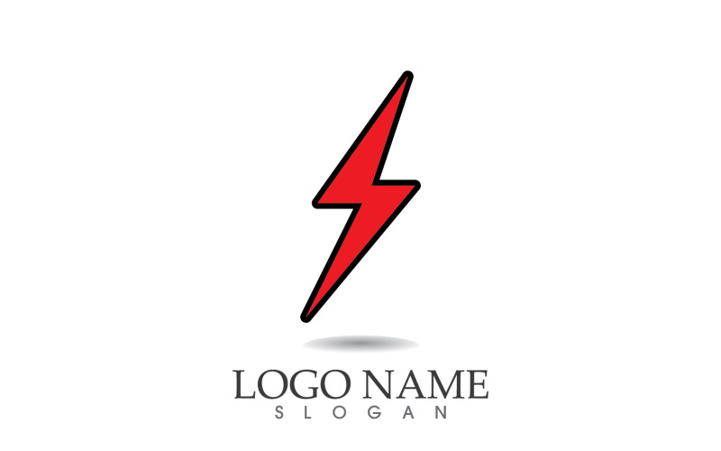 Thunderbolt lightning design logo vector version 33 Logo Template