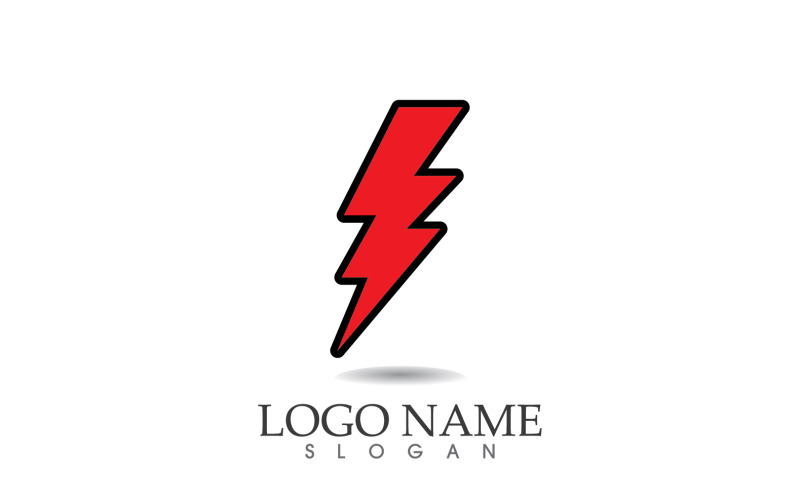 Thunderbolt lightning design logo vector version 3 Logo Template