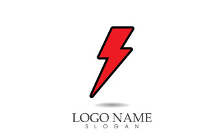 Thunderbolt lightning design logo vector version 4