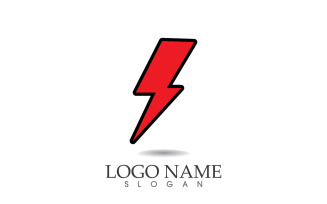 Thunderbolt lightning design logo vector version 5