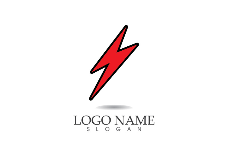 Thunderbolt lightning design logo vector version 7 Logo Template