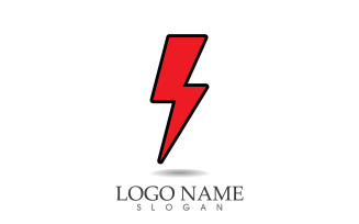 Thunderbolt lightning design logo vector version 9