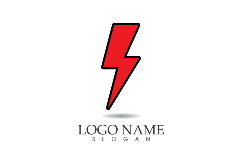 Thunderbolt lightning design logo vector version 9 Logo Template