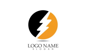 Thunderbolt lightning desisgn logo vector v14