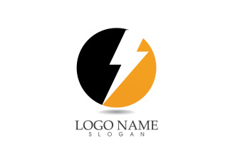 Thunderbolt lightning desisgn logo vector v15