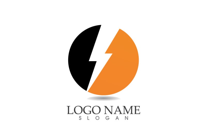 Thunderbolt lightning desisgn logo vector v19 Logo Template