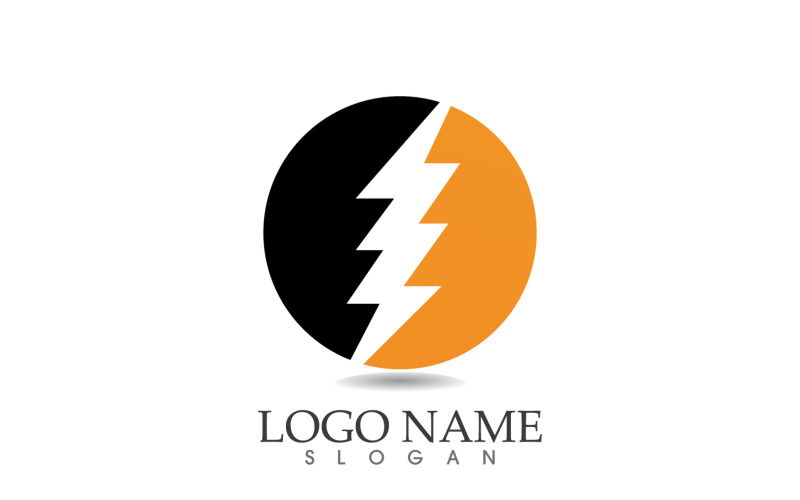Thunderbolt lightning desisgn logo vector v22 Logo Template