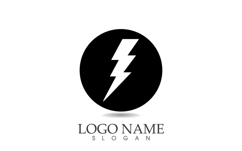 Thunderbolt lightning desisgn logo vector v23 Logo Template