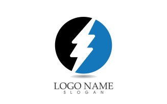 Thunderbolt lightning desisgn logo vector v26
