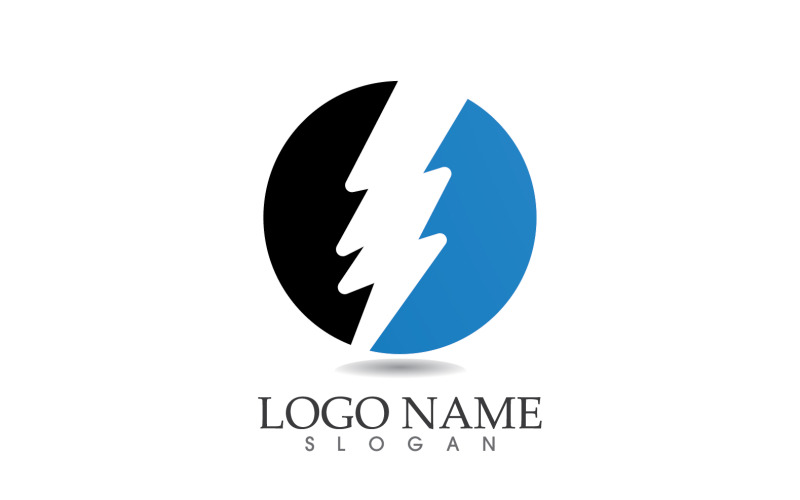 Thunderbolt lightning desisgn logo vector v27 Logo Template