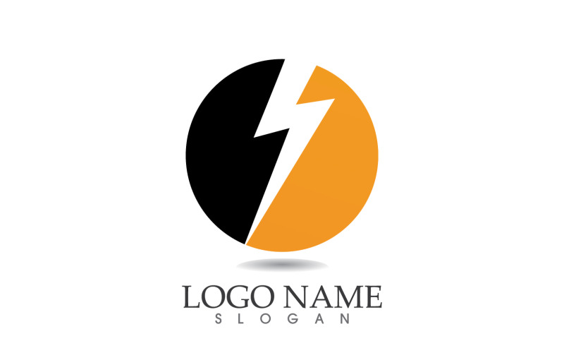 Thunderbolt lightning desisgn logo vector v2 Logo Template