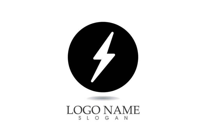 Thunderbolt lightning desisgn logo vector v33 Logo Template
