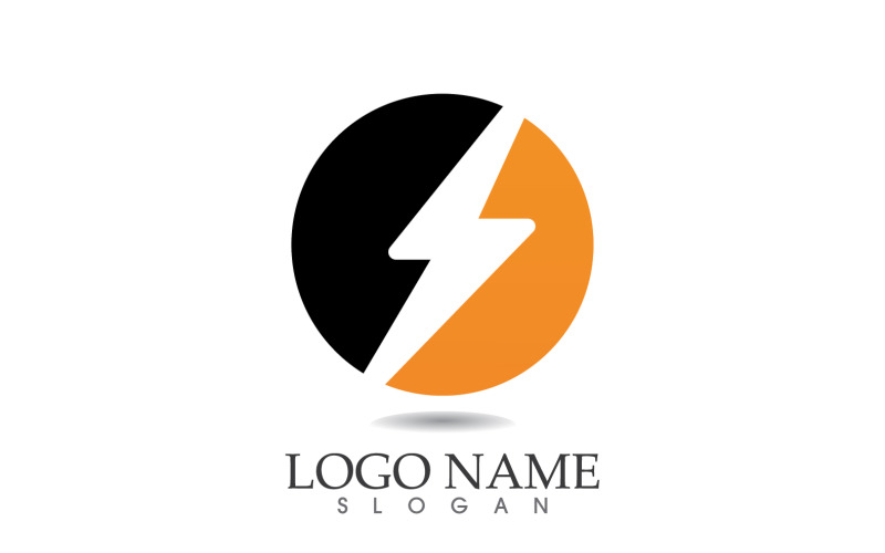 Thunderbolt lightning desisgn logo vector v37 Logo Template