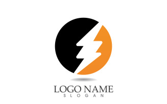 Thunderbolt lightning desisgn logo vector v39