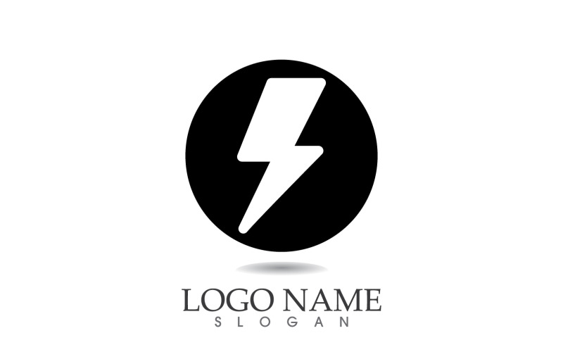 Thunderbolt lightning desisgn logo vector v40 Logo Template