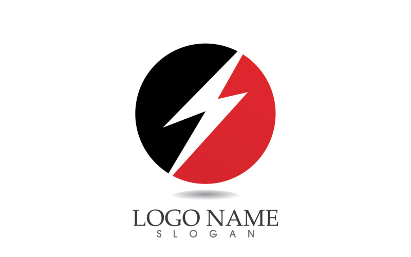 Thunderbolt lightning desisgn logo vector v44 Logo Template