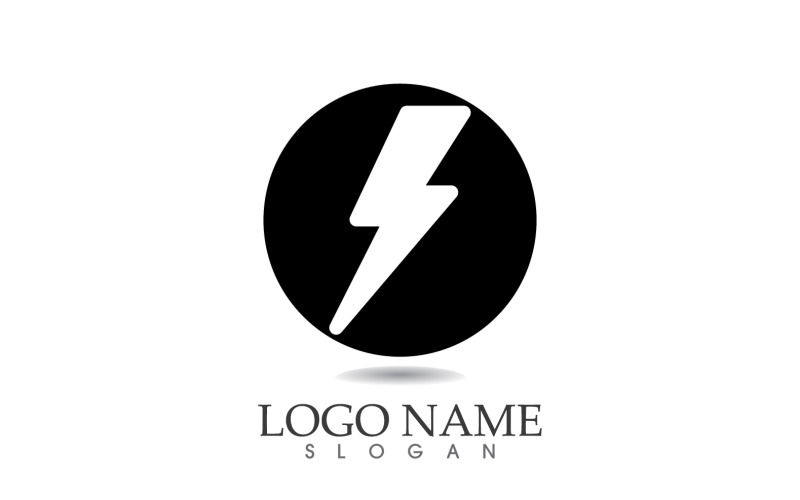 Thunderbolt lightning desisgn logo vector v8 Logo Template