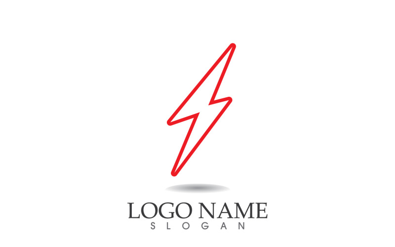 Thunderbolt lightning flash, power logo vector v35 Logo Template