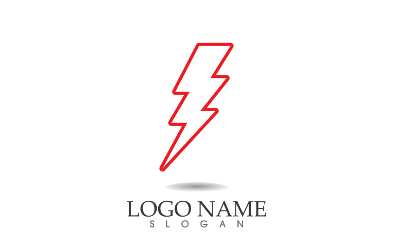 Thunderbolt lightning flash, power logo vector v38 Logo Template
