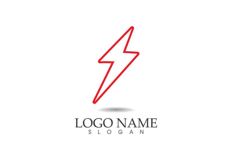 Thunderbolt lightning flash, power logo vector v42 Logo Template