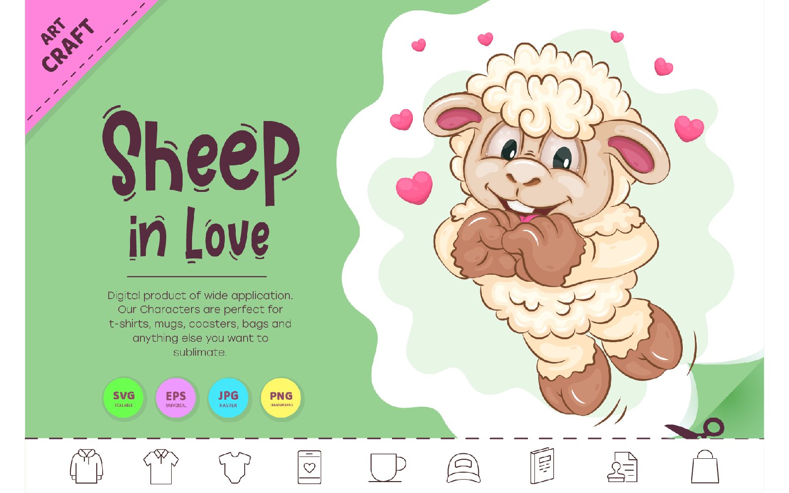 Kit Graphique #315185 Cartoon Sheep Divers Modles Web - Logo template Preview
