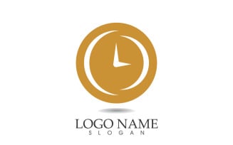 Clock Time business logo vector v1