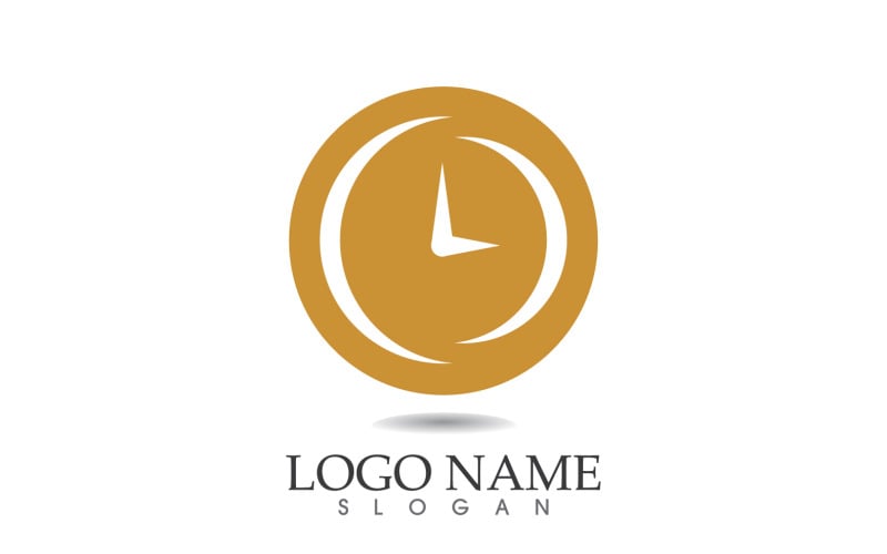 Clock Time business logo vector v1 Logo Template