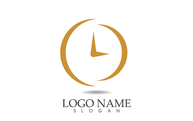 Clock Time business logo vector v3 Logo Template
