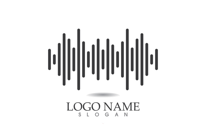 Equalizer sound wave logo and symbol vector v14 Logo Template
