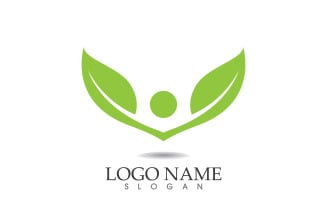 Leaf green nature vector logo symbol design v2